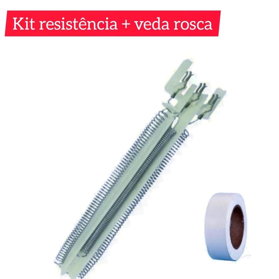 Resistência Ducha Advanced E Top Jet 5.500W 127V 6.400W 220v Ou 7.500W 220V Similar Lorenzetti Multi Temperatura + 01 Fita Veda Rosca