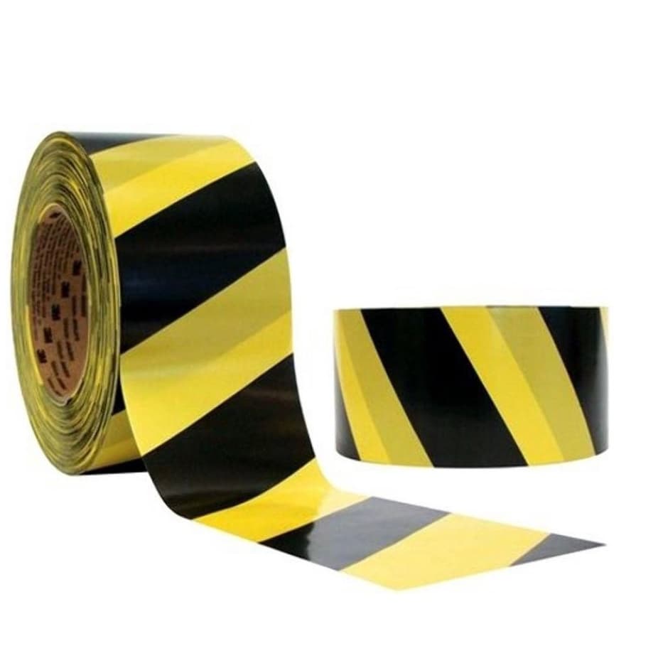 FITA ZEBRADA ROLO 65MM 200MT DELTAPLUS PRETA/AMARELA