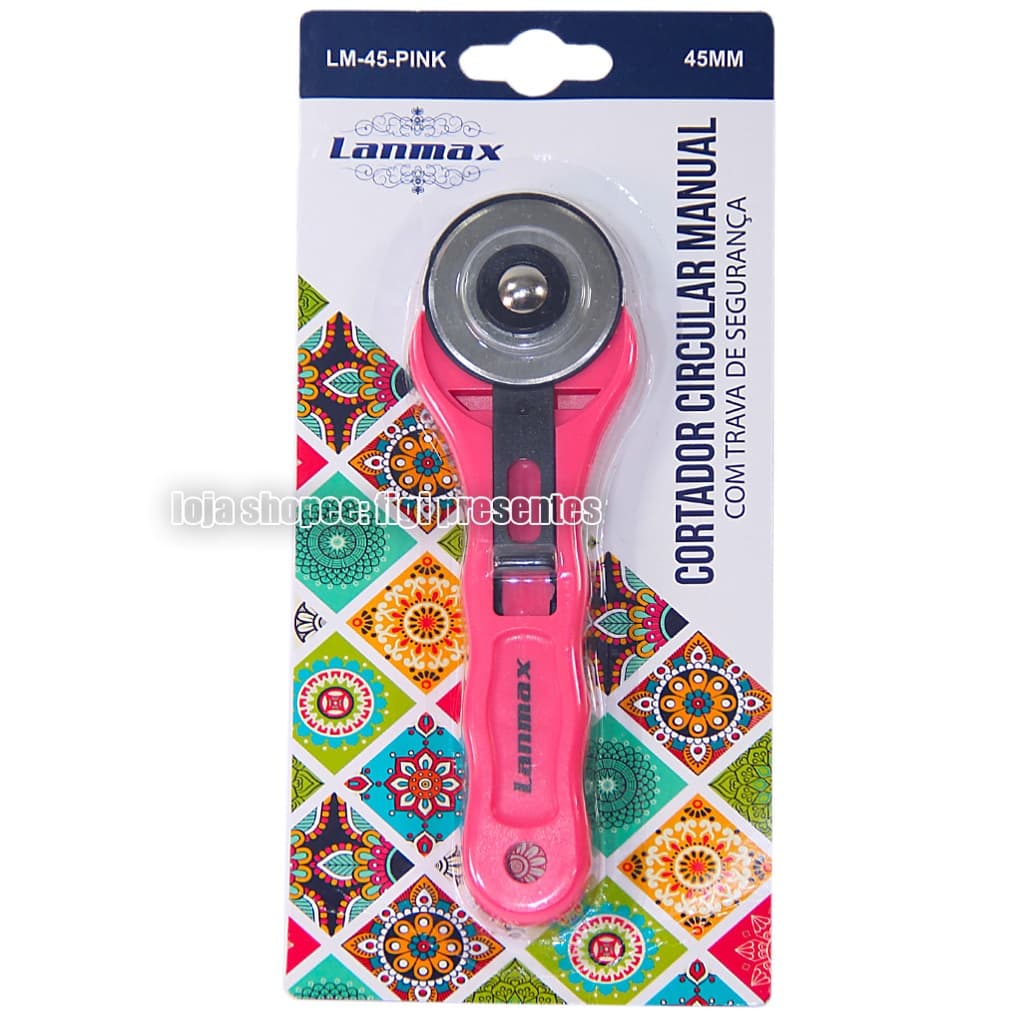 Cortador Circular Pink 45MM Lanmax Com Trava De Segurança