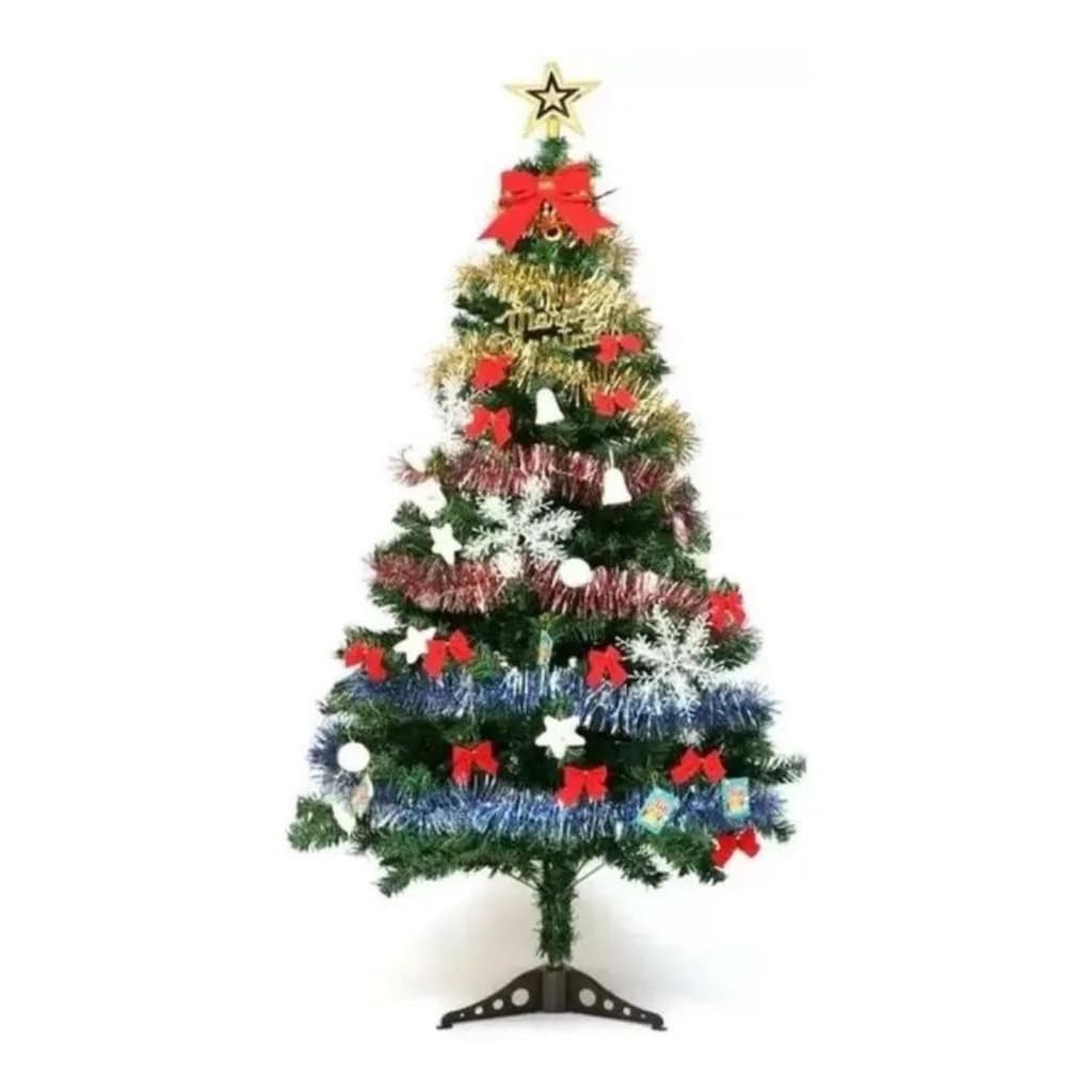 Árvore De Natal Tradicional Pinheiro 1,20m C/ 120 Galhos