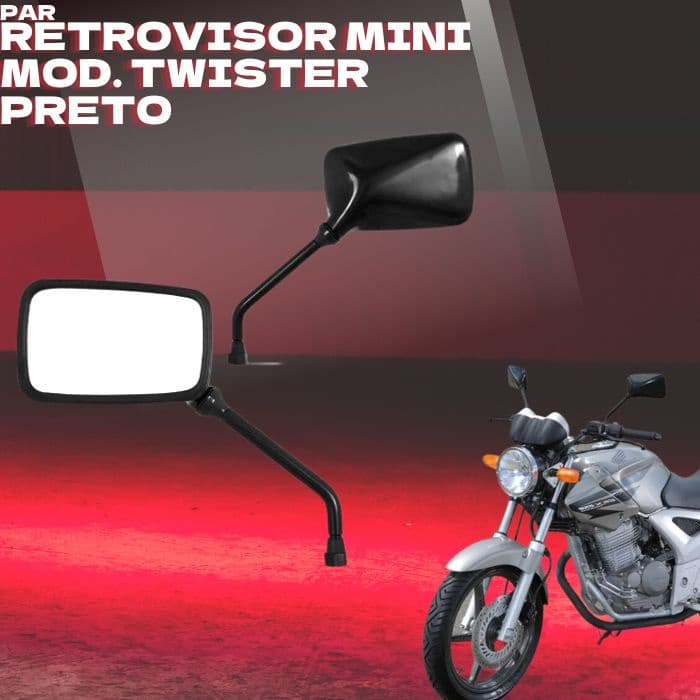 Espelho Retrovisor Moto tipo Mini Honda Cbx Twister Cb300 Bros 150 Xre 300 Xre 190