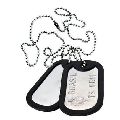 Colar Militar Dog Tag Brasão EB