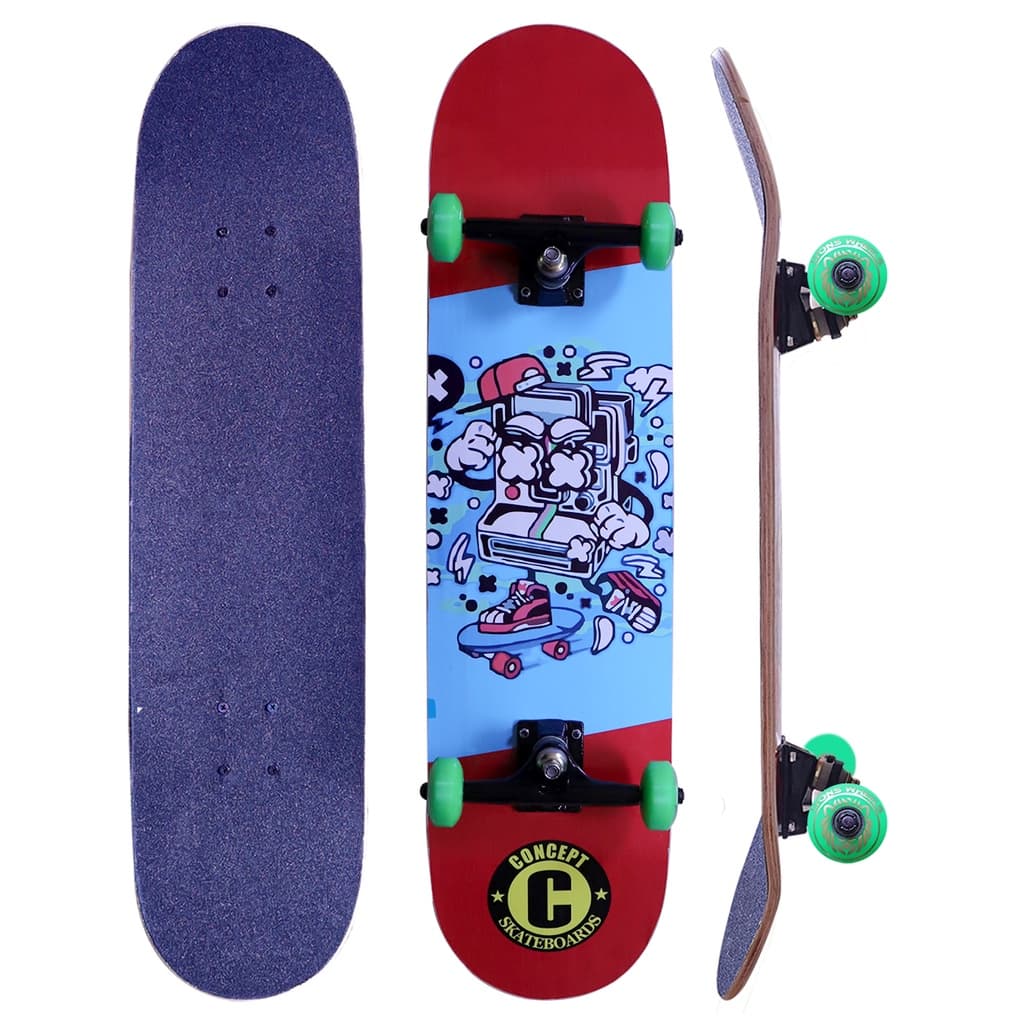 Skate Para Iniciante Montado Meninos e Meninas Aguenta 90kg - Linha Premium Adultos e Crianças