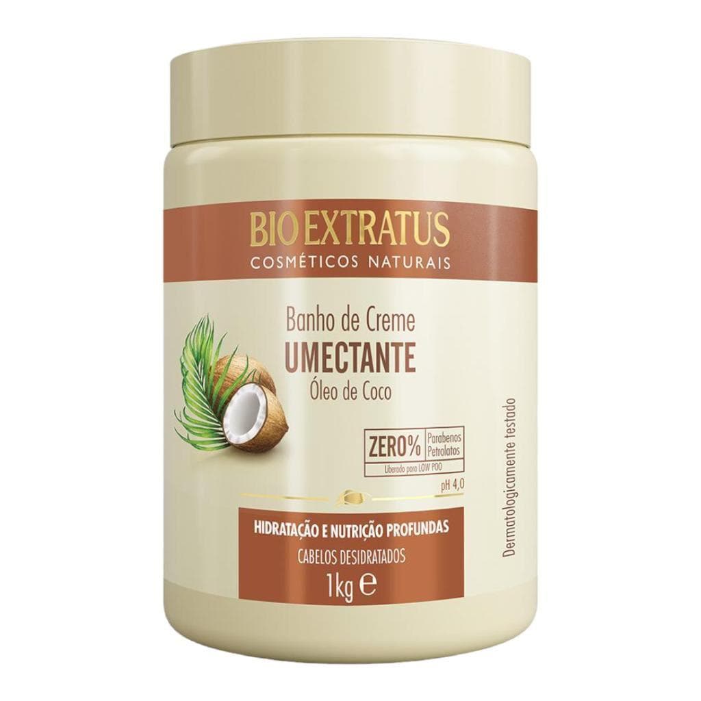 Banho de Creme Umectante Óleo de Coco Cabelos Desidratados 1Kg Bio Extratus