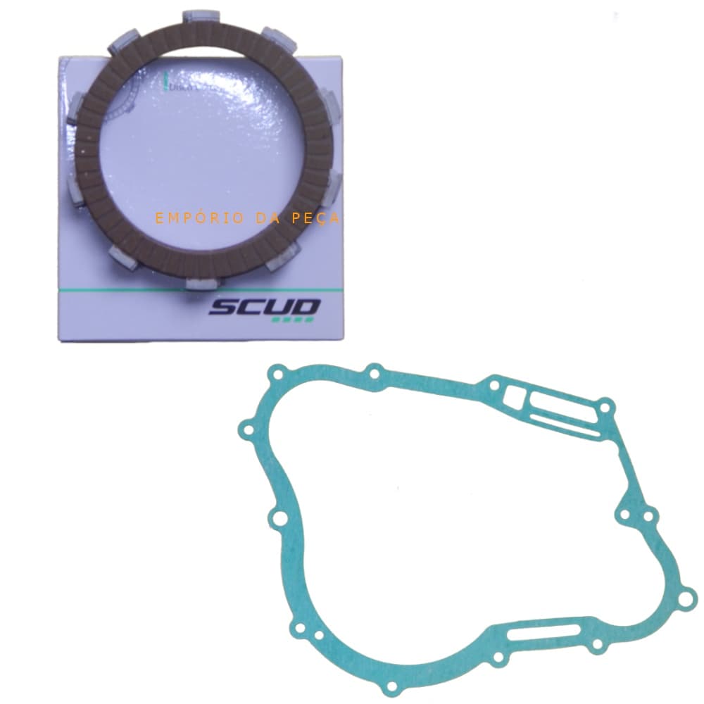 Disco Embreagem + junta para moto Crosser Factor Fazer 150 Fz15 Original Scud