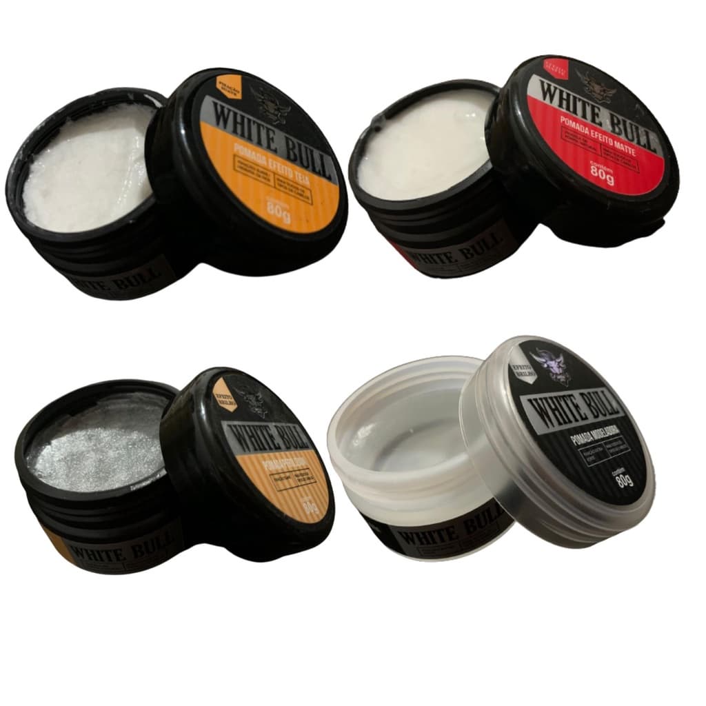 8 Ceras Capilar Modeladora 80g White Bull