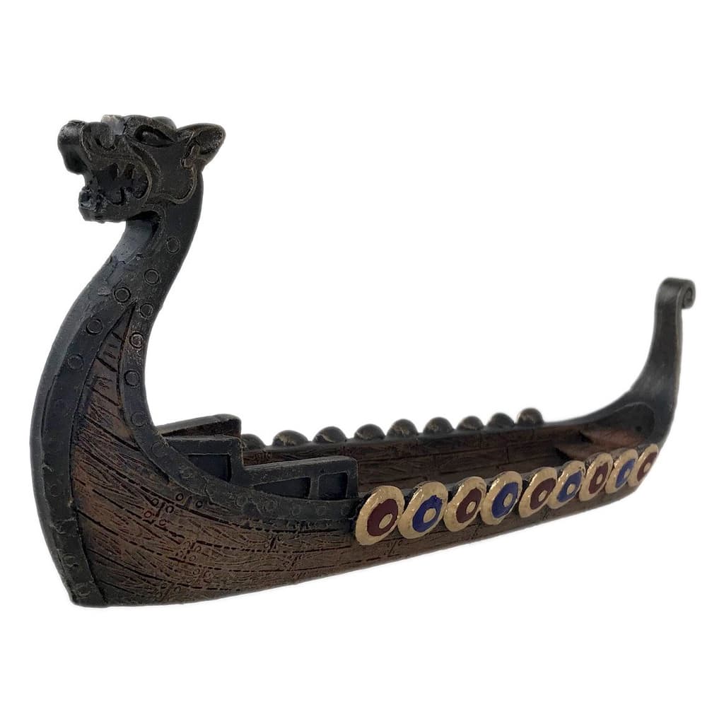 Incensário Barco Canoa Viking Porta Incenso Vareta