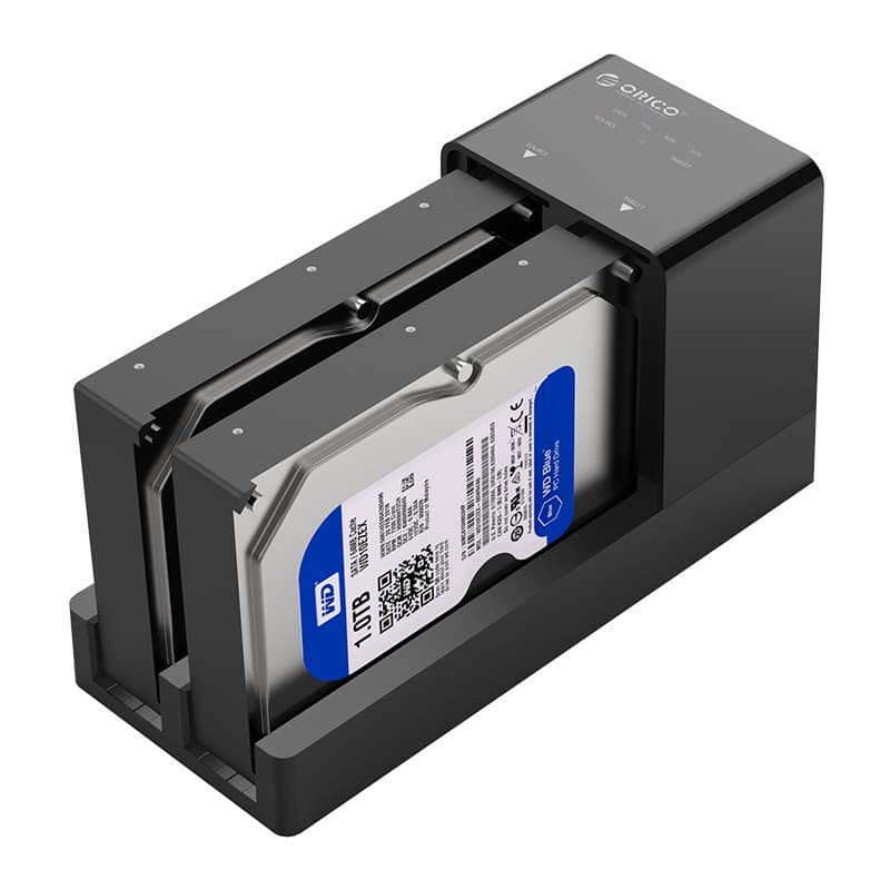 Dock Station SATA 2.5 e 3.5 com 2 Entradas - Clone Offline - 6528US3-C