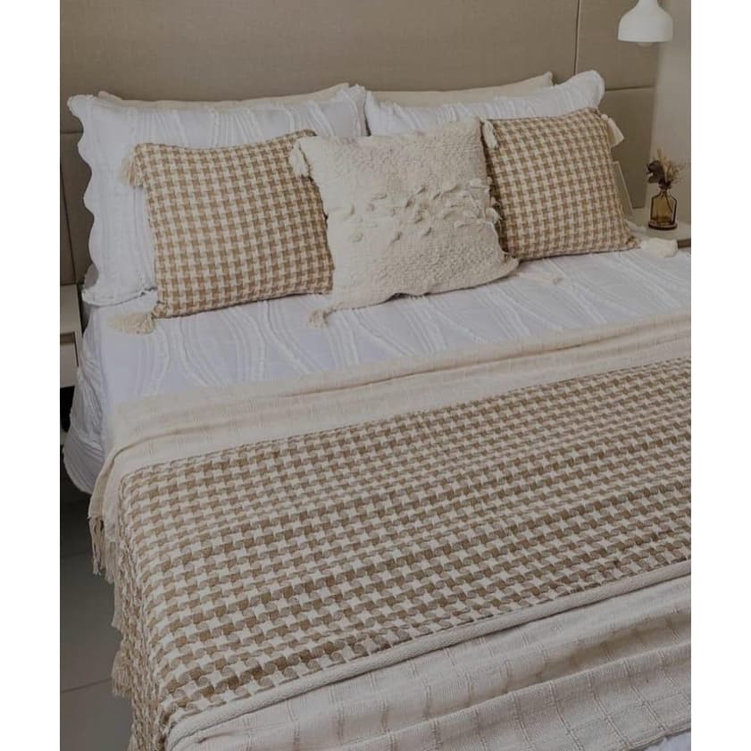 Kit Peseira -Kit Com 2 Capas de Almofada Com Peseira Para Cama Queen - casal - King.  Tecido  Percal 180 Fios