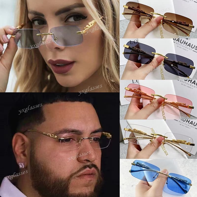 Óculos De Sol Coreano Retrô Quadrado Decoração Moldura Lentes Gradiente Coloridos