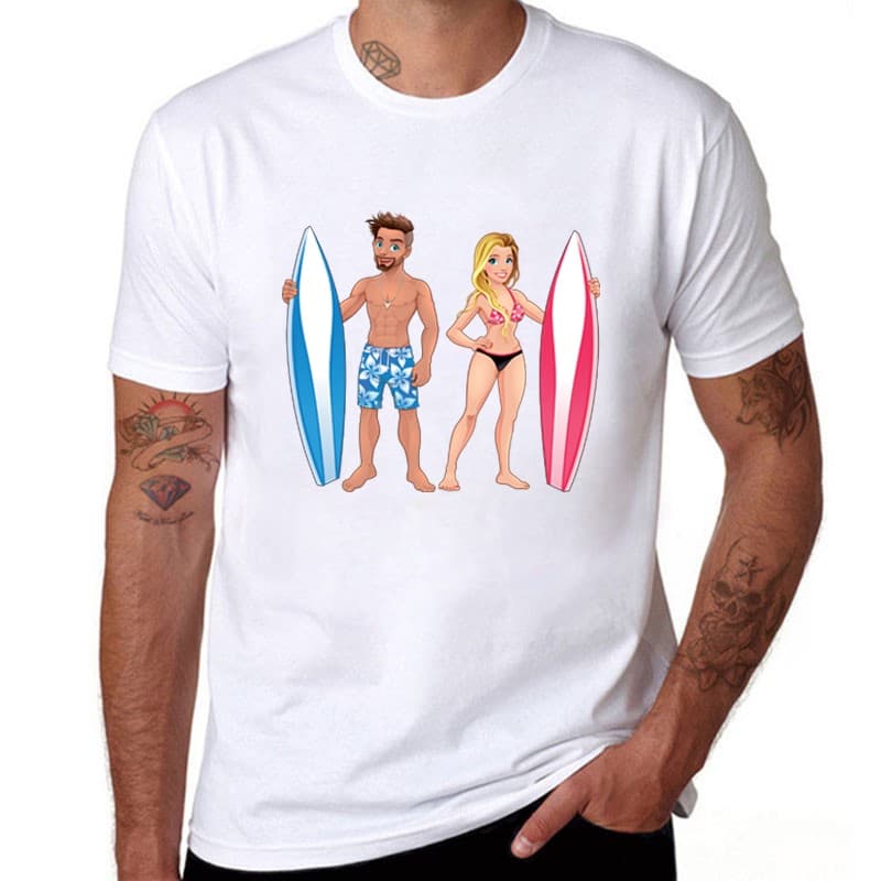 Camiseta Masculina Algodão 30.1 Estampada Praia Camisa Masculina
