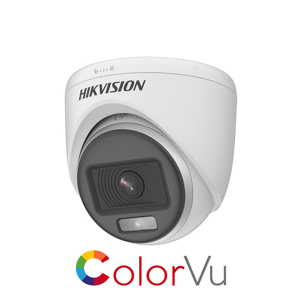 Camera Dome Hikvision COLORVU DS-2CE70DF0T-PF 2MP domo 1080p FULL HD 2.8MM noturna colorida
