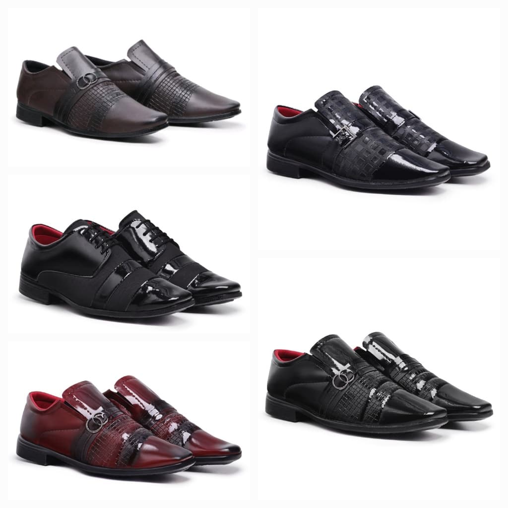 Kit 5 Pares De Sapato Social Masculino Dia a Dia