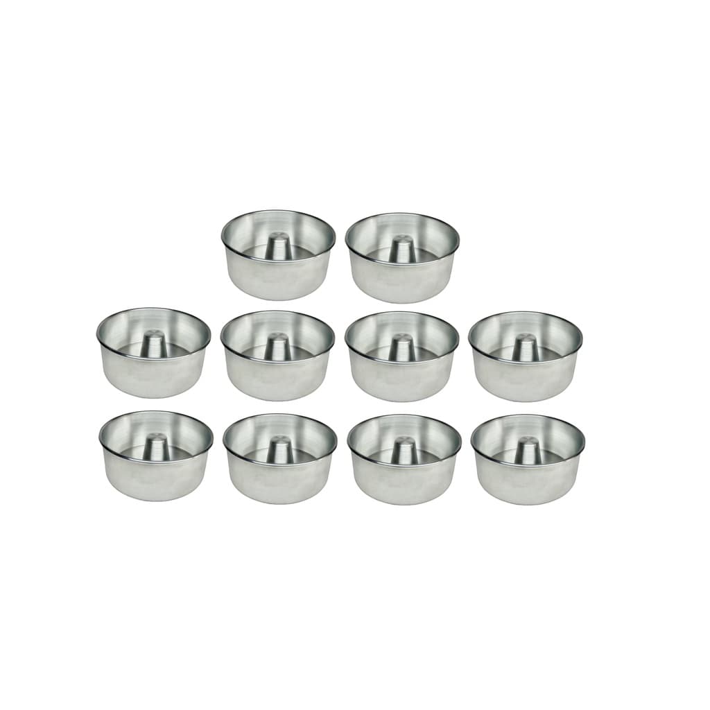 Forma para mini Bolo Nº10 kit com 10 forma com buraco no meio Torta Suíça suica Mini Pudim bolo suíço