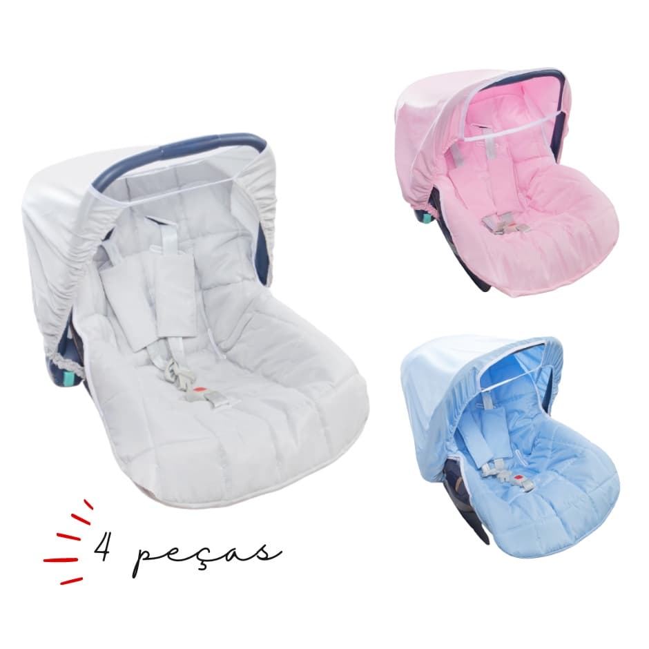 Capa para Bebê Conforto Com Capota 4 peças Universal