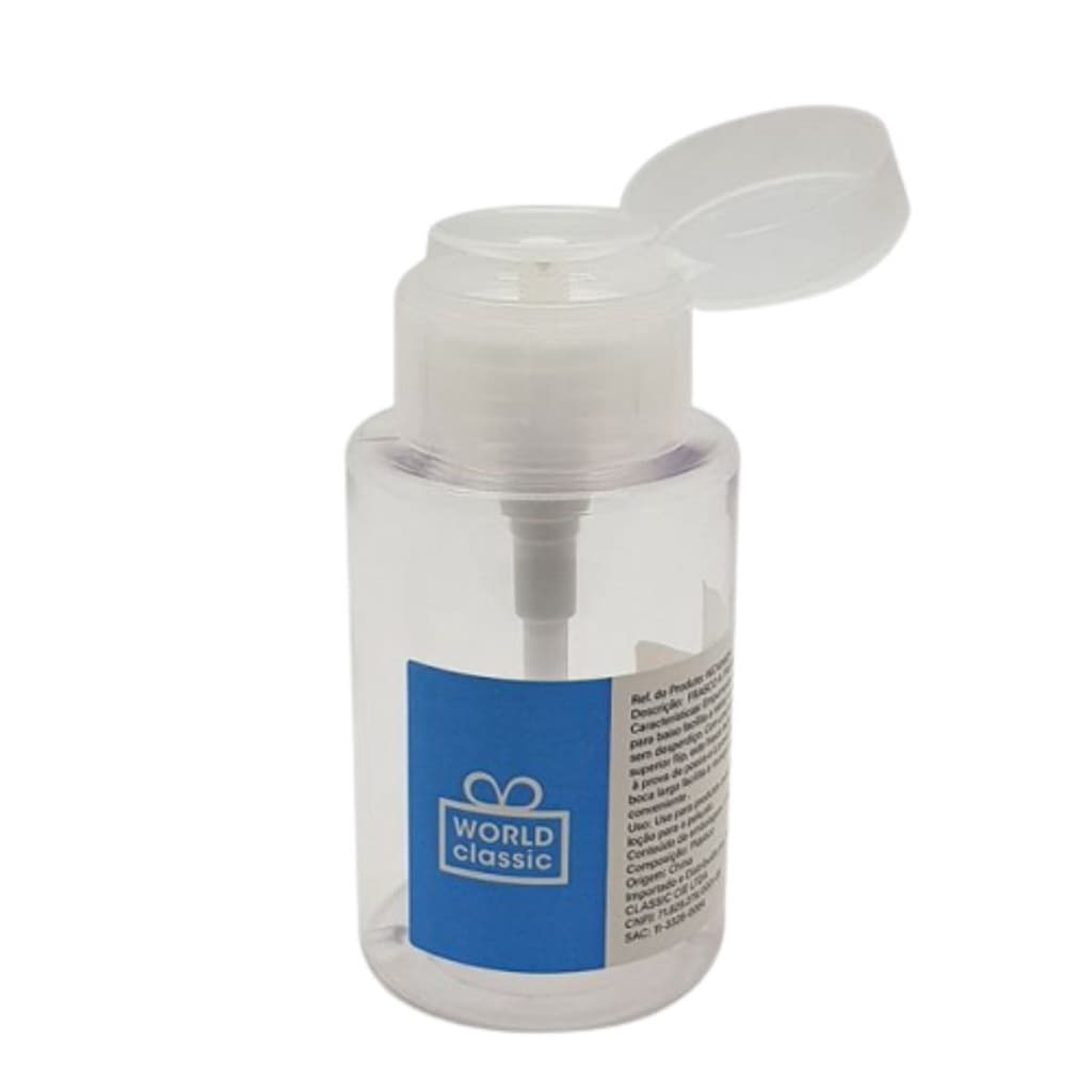 Porta Acetona Manicure Pedicure 150ml Profissional Plastico Resistente