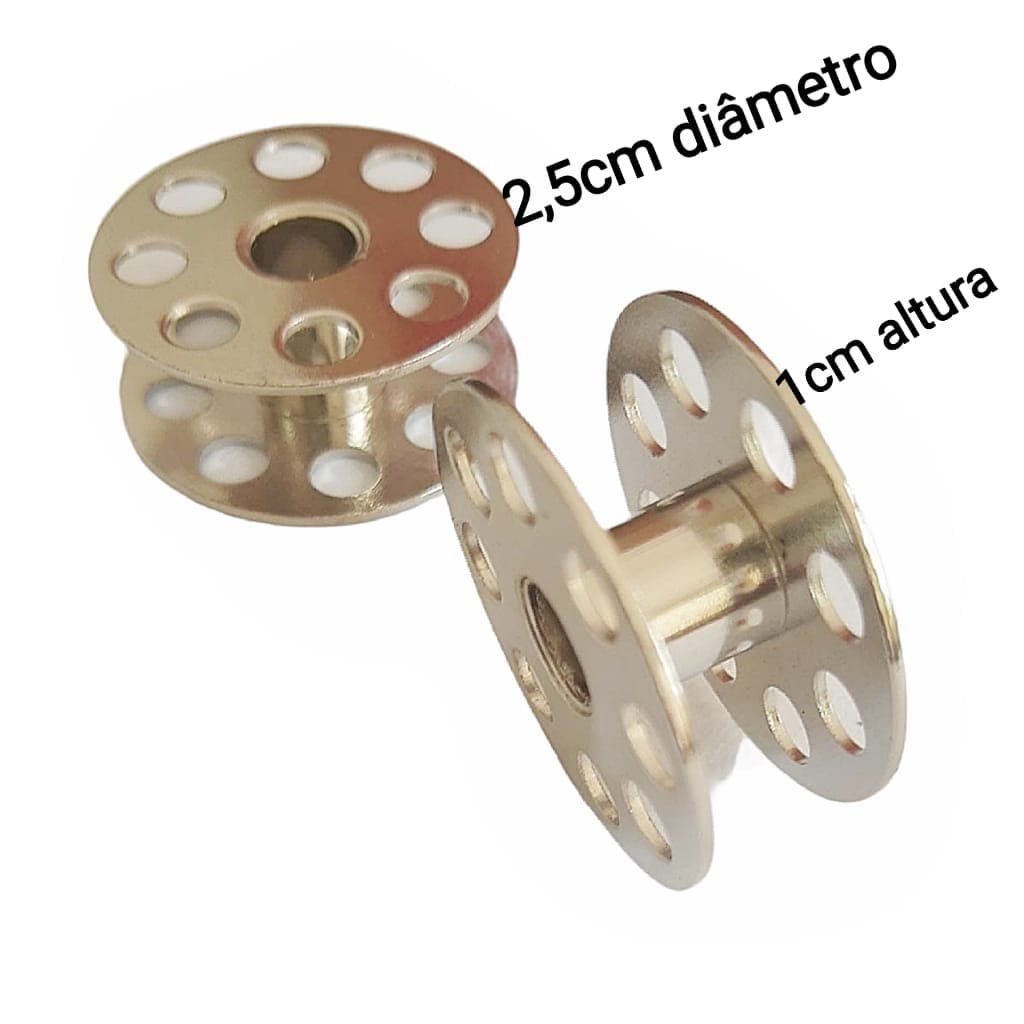Bobina Grande 2,5 cm  Diamentro Máquina Costura Reta Industrial 5und