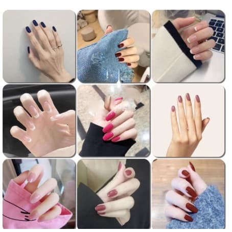 Unhas postiças decoradas com ultra gel adesivo com 24 peças/ unha postiça autocolante