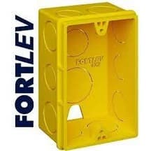 Kit 40 Caixa de luz Amarela 4x2 Fortlev Embutir