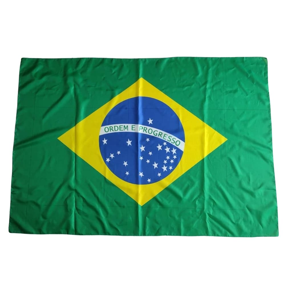 Bandeira do Brasil em Tecido poliéster 1,5m x 0,9m