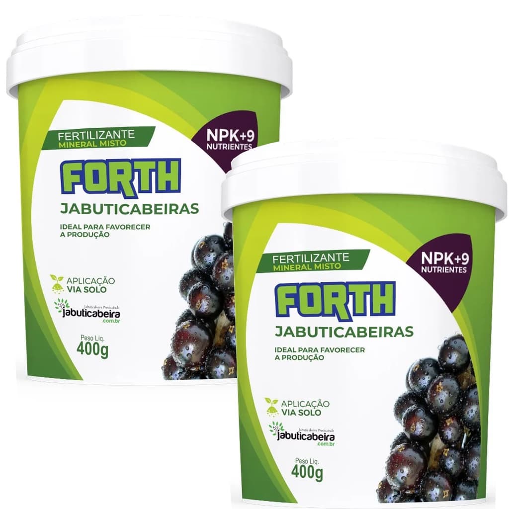 Kit 2 Forth Jabuticabeiras 400g Fertilizante Adubo - Forth