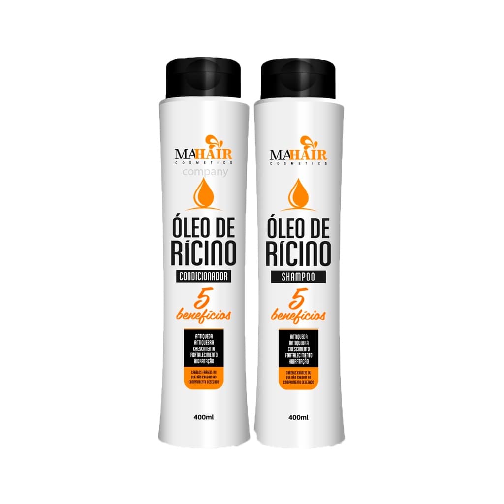 Shampoo e Condicionador Oleo de Ricino Mahair 2 Produtos