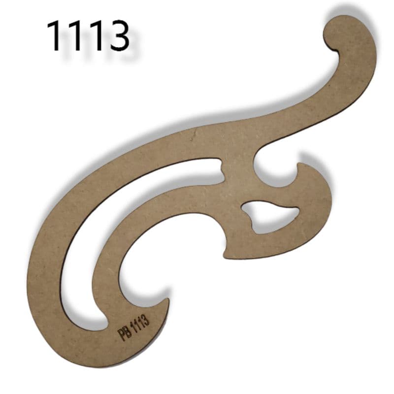 Régua Curva Francesa 1113 Mdf Costura Modelista Patchwork Promoção