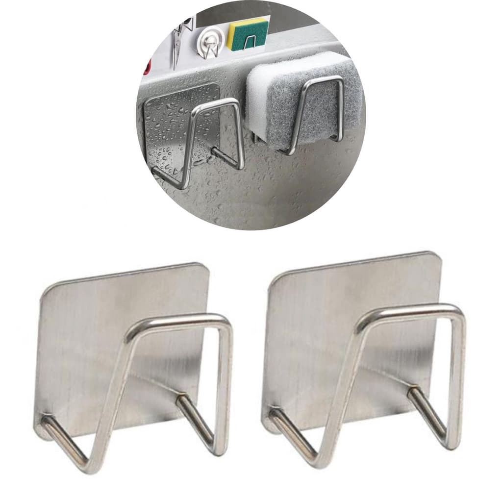 Suporte De Esponja Bucha Pia Cuba Aço Inox 2 Peças