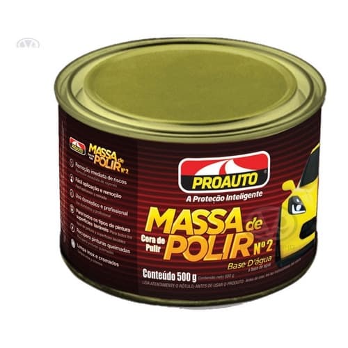 Massa De Polir Nº 2 Proauto 500g Base Água Polimento Carro