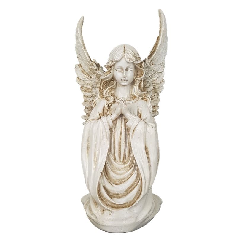 Anjo Rezando Decoração Religiosa Anjo da Guarda Feito em Resina