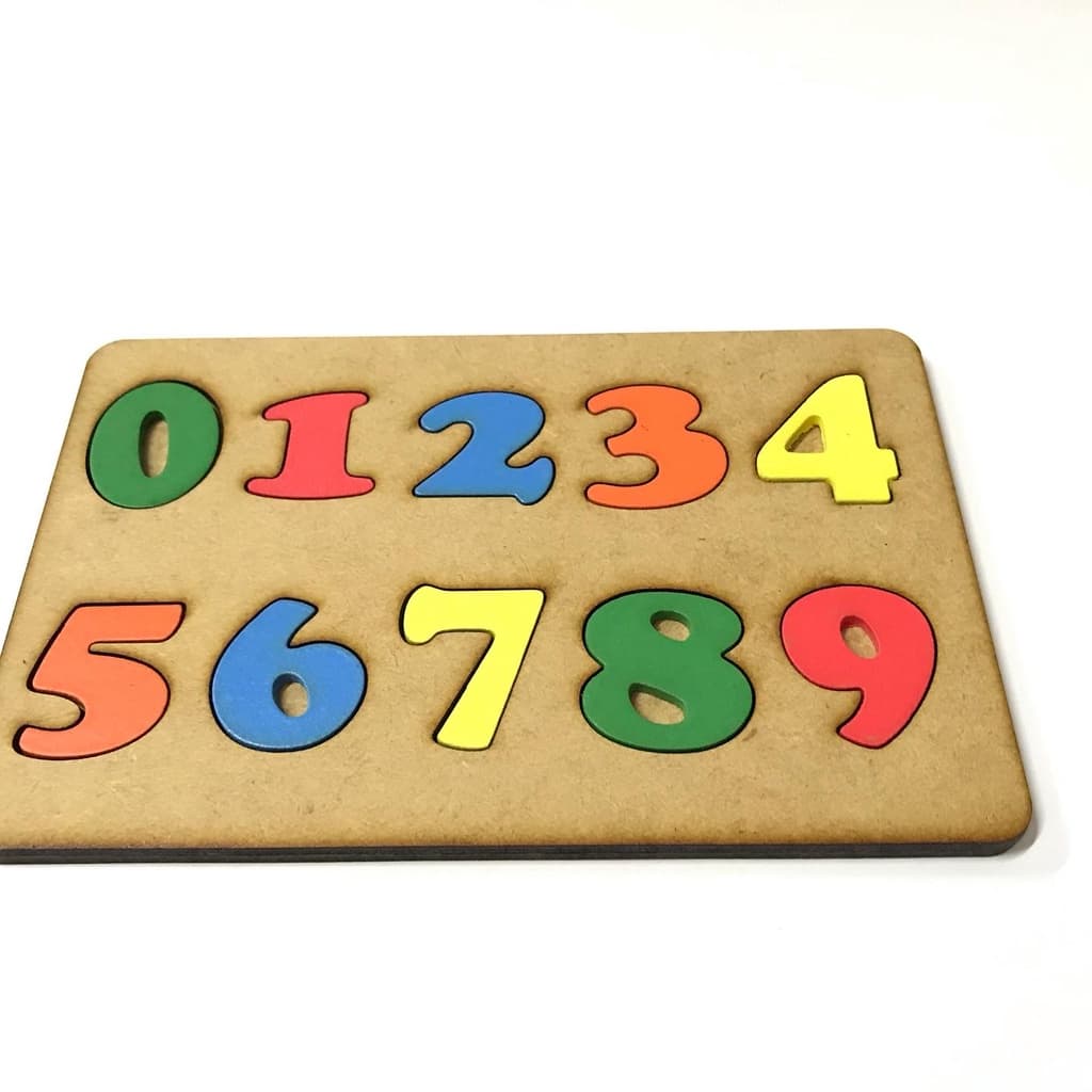 CDA Jogo Educativo Infantil Número Encaixe Mdf Brinquedos Inteligência Tabuleiro Aprendizado