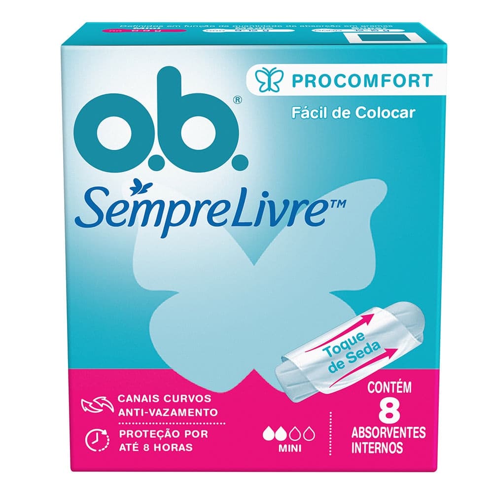 Absorvente Ob Procomfort Mini Com 8 Unidades