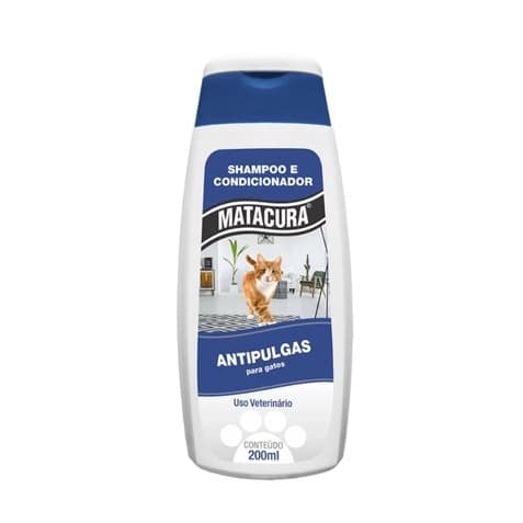 Shampoo e Condicionador para Gatos Antipulgas Matacura  200ml.