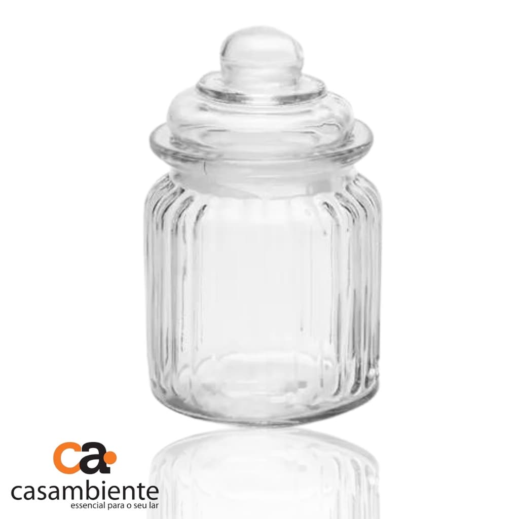 Pote De Vidro Porta Mantimento Café Açúcar Bala Tampa Hermética 1000 Ml Casambiente