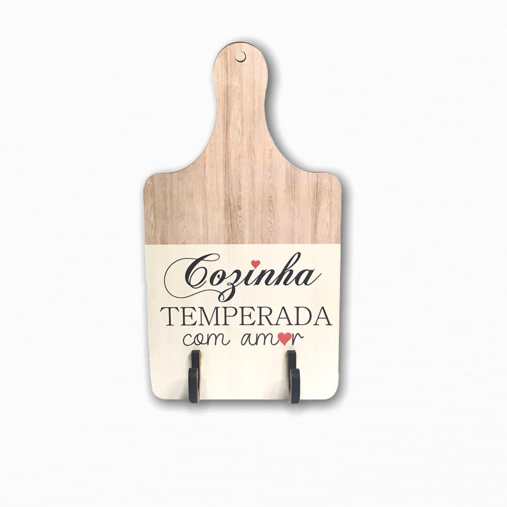 Porta Toalha Pano De Prato Cozinha Mdf Amor Tempero