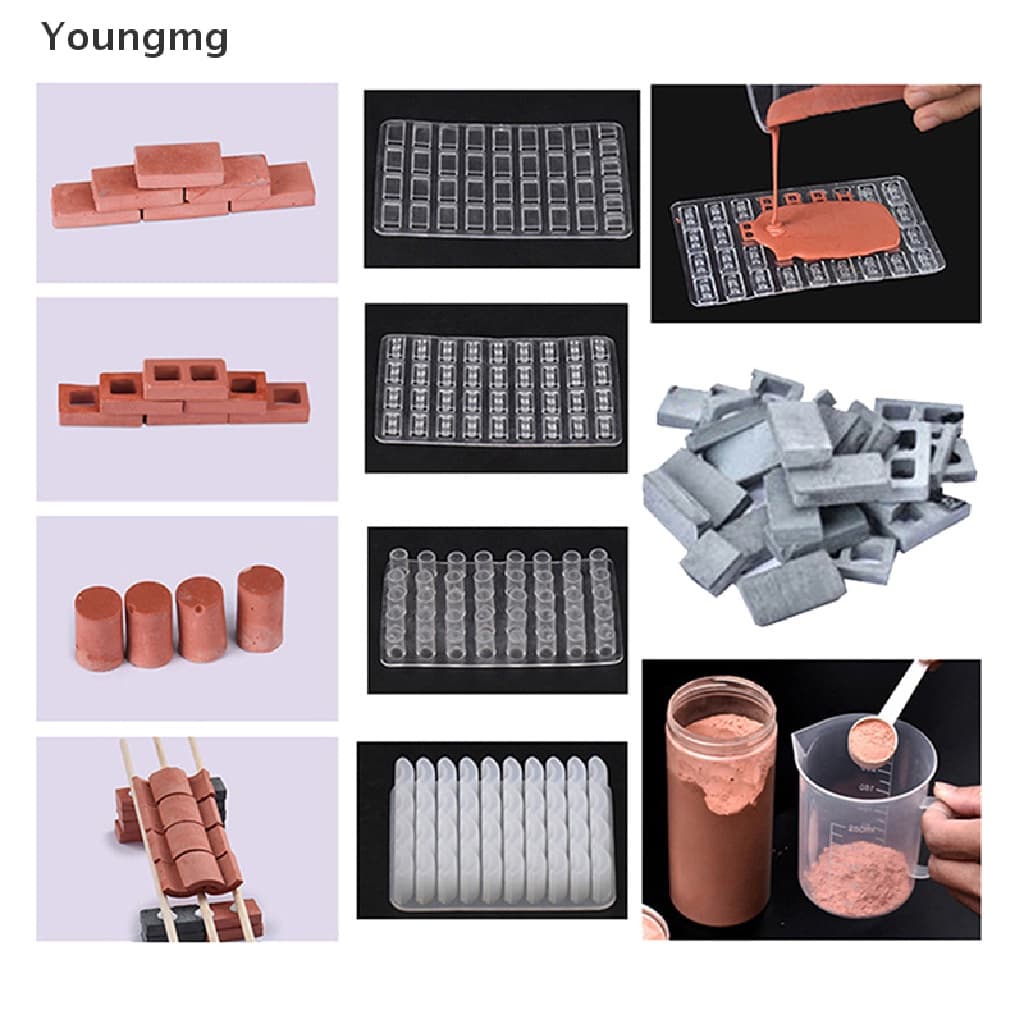 Youngmg 1Pc Mesa De Areia Construção Fazendo Tijolo Molde De Silicone DIY Decoração De Casa ngmg