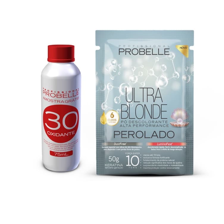Kit mini Pó Descolorante Perolado + OX PROBELLE