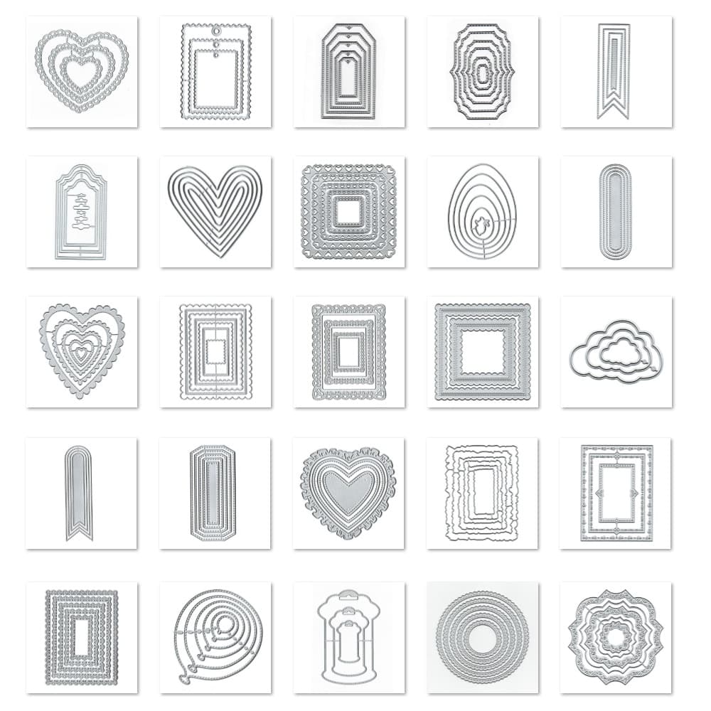 20 Tipos De Moldura De Metal Cortando Matrizes Papel De Gofragem Stencil Cartão De Boas Festas DIY Artesanato