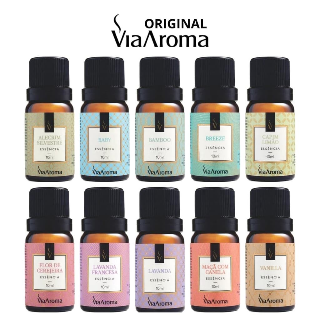 Essência Via Aroma 10ml Clássica ORIGINAL Para Aromatizador de Ambiente - As TOP mais vendidas