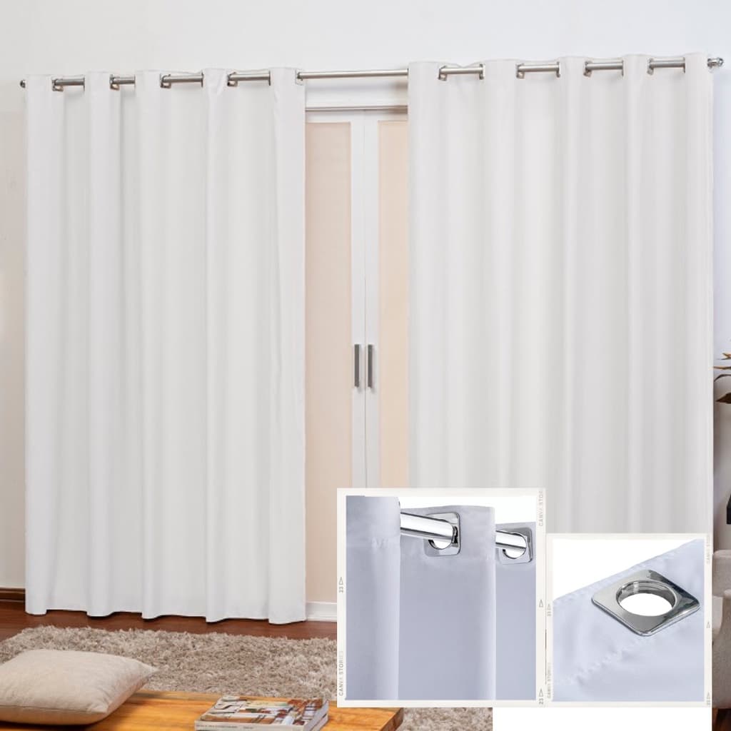 Cortina Sala 4,20 x 2,40 Com Ilhos Para Varao Simples