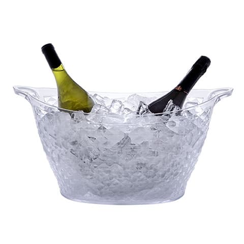 Balde Champanheira 18 L Para Gelo E Bebidas - Transparente - Paramount Plásticos