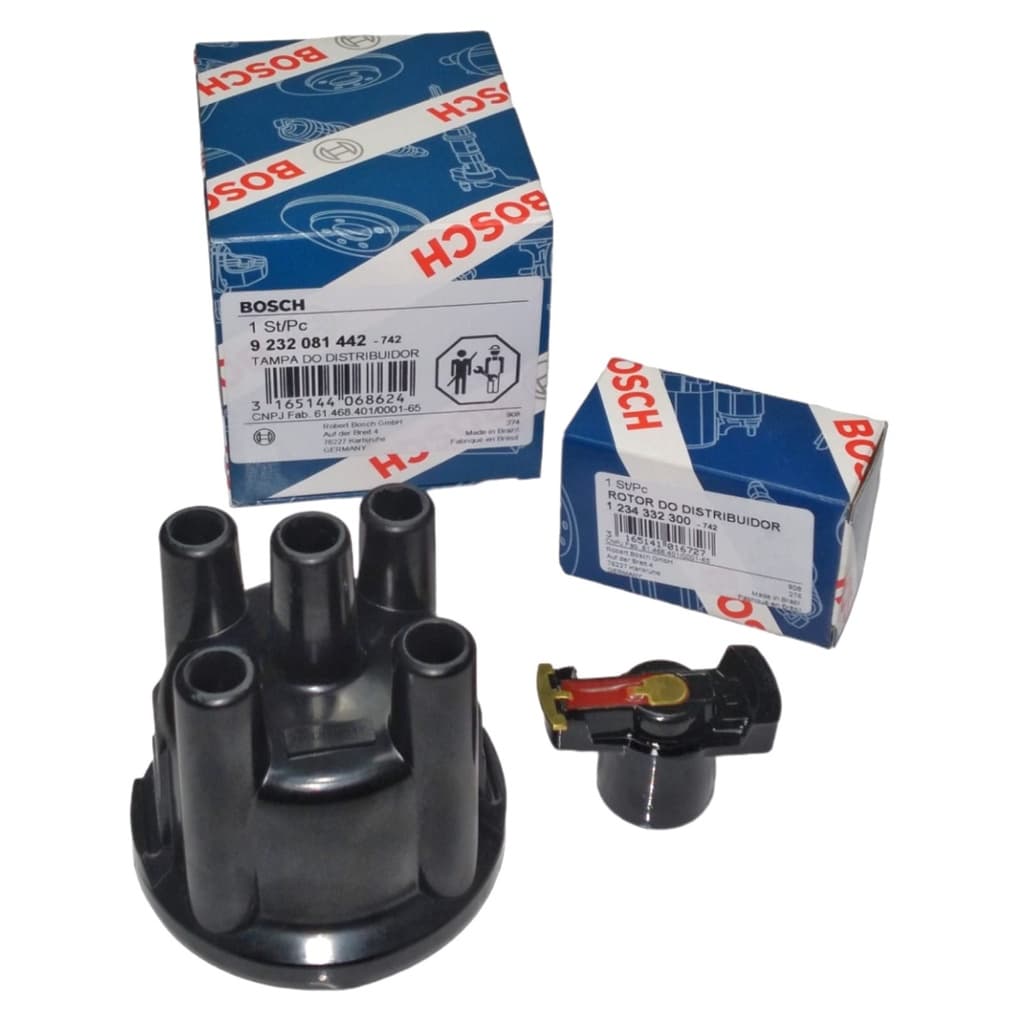 Kit Tampa Distribuidor + Rotor Vw Gol G1 1.0 1992 A 1996 Gasolina Bosch