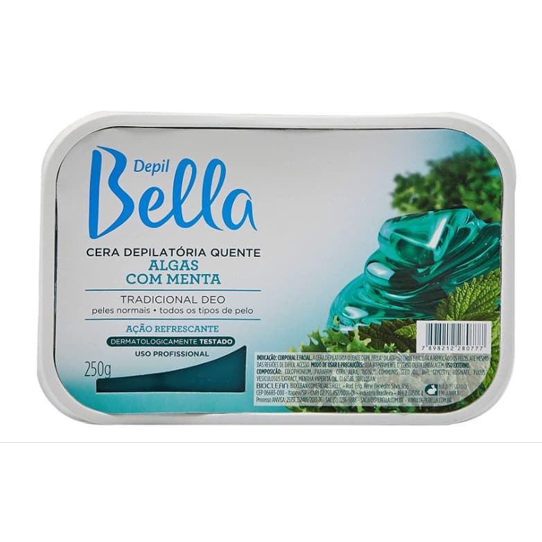 Cera Depilatória Depil Bella 250g Algas e Menta