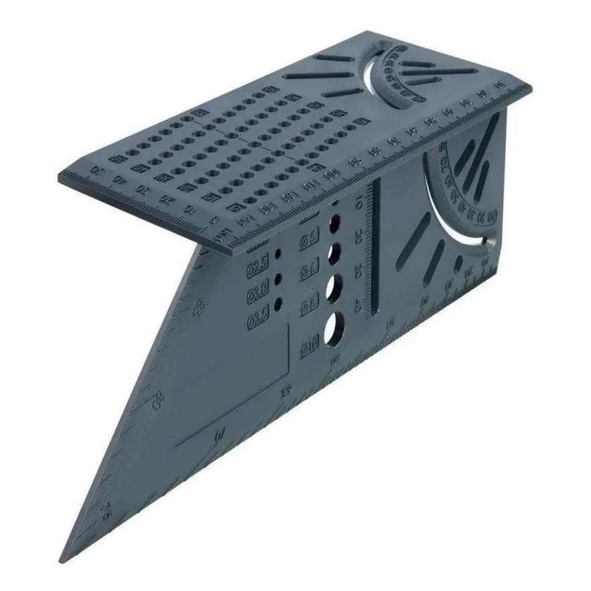 Esquadro 3d Angular Régua Trabalho Madeira Mitra Ângulo Grau Promo