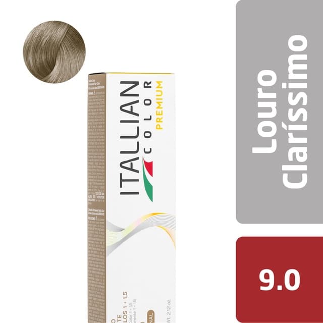 Coloração Itallian Color 60g Tinta de Cabelo Louro Claríssimo 9.0