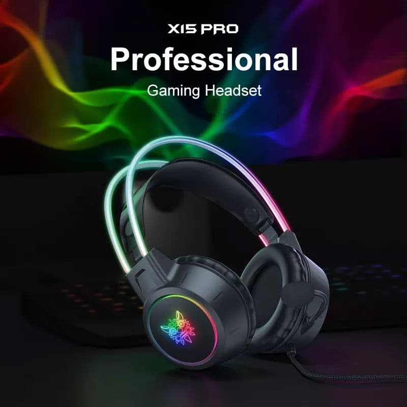 Headset Gamer Profissional Onikuma X15 Pro Rgb Preto