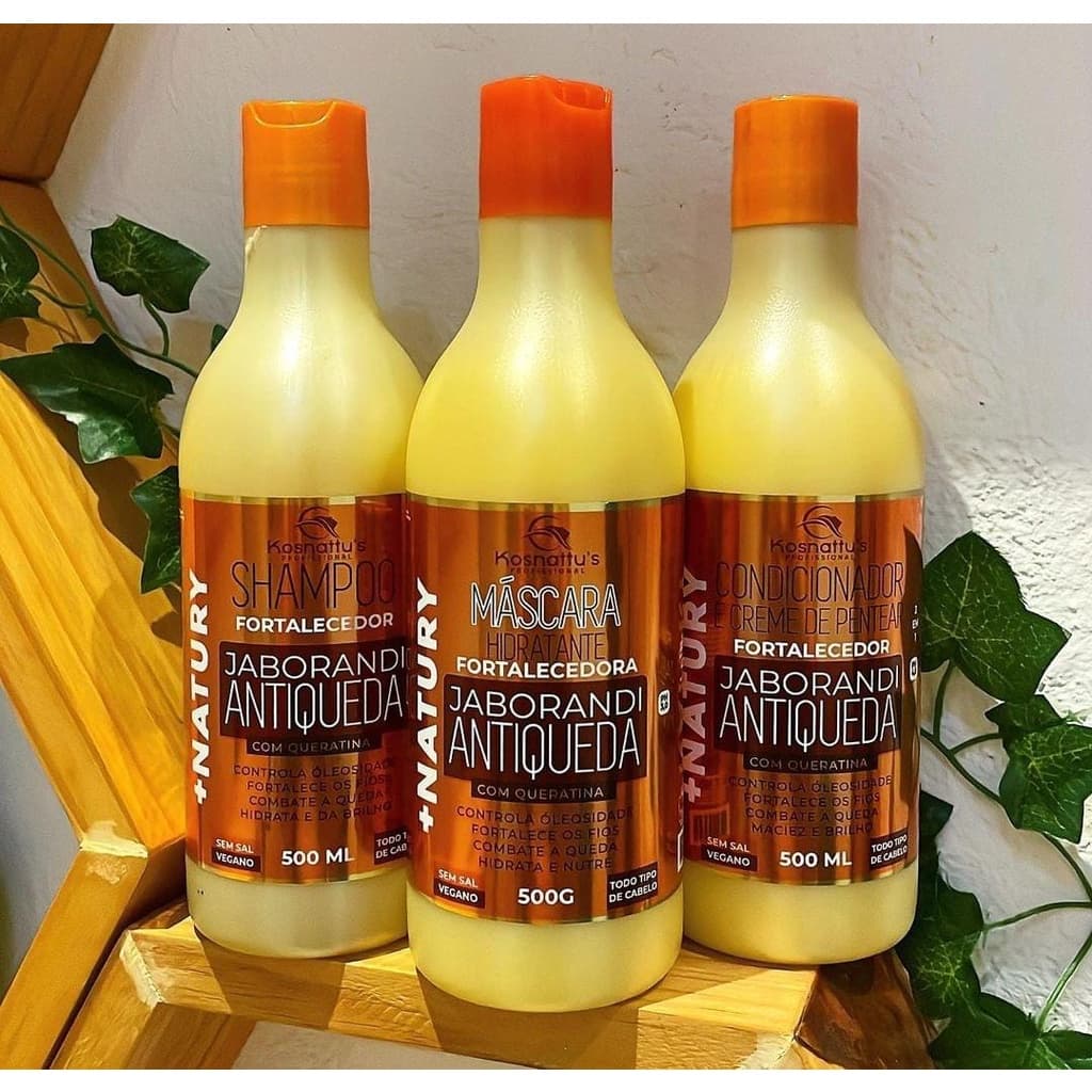 Kit Jaborandi Com Keratina Anti-queda +natury Kosnattu's