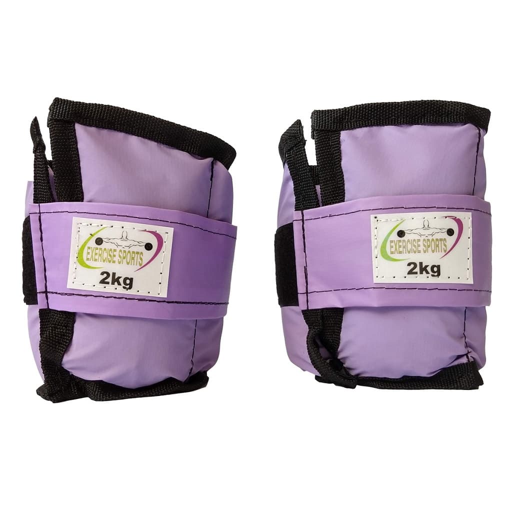 Caneleira / Tornozeleira 2 Kg - O Par Academia Lilás