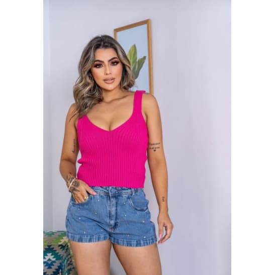 Regatas De Malha Tricô Moda Feminino