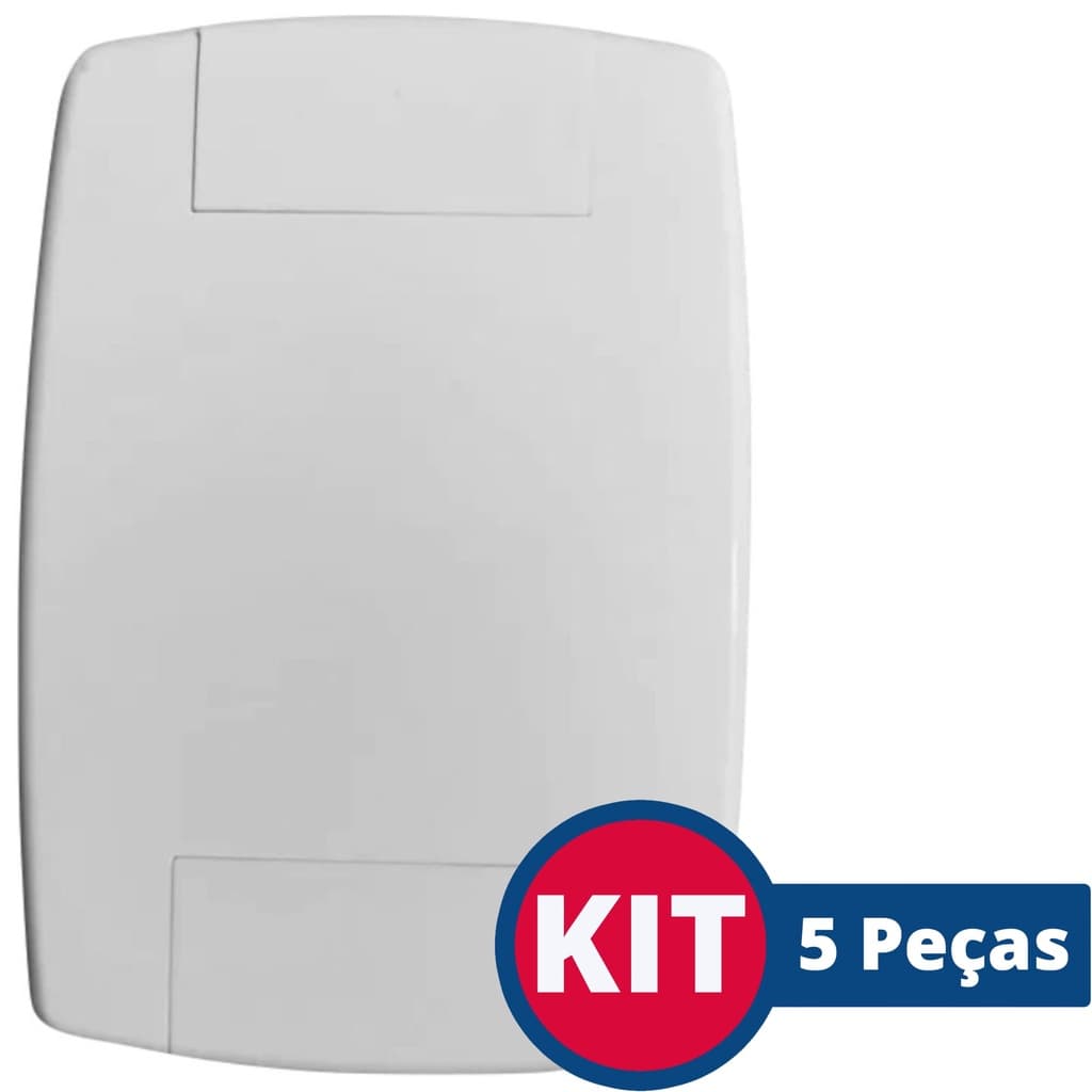 Kit 5 Placa Espelho 4x2 Cega Branco Ilumi Lev